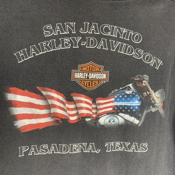 Harley Davidson San Jacinto Pasadena Texas  Medium Black T-Shirt  2012 - Picture 7 of 9